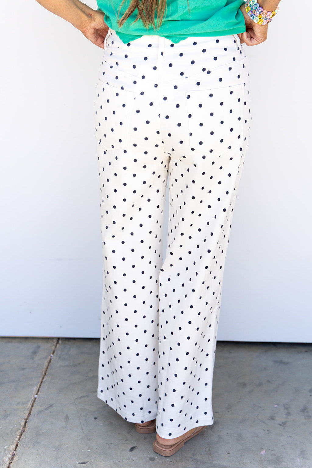 Pretty In Polka Dot Pants -White
