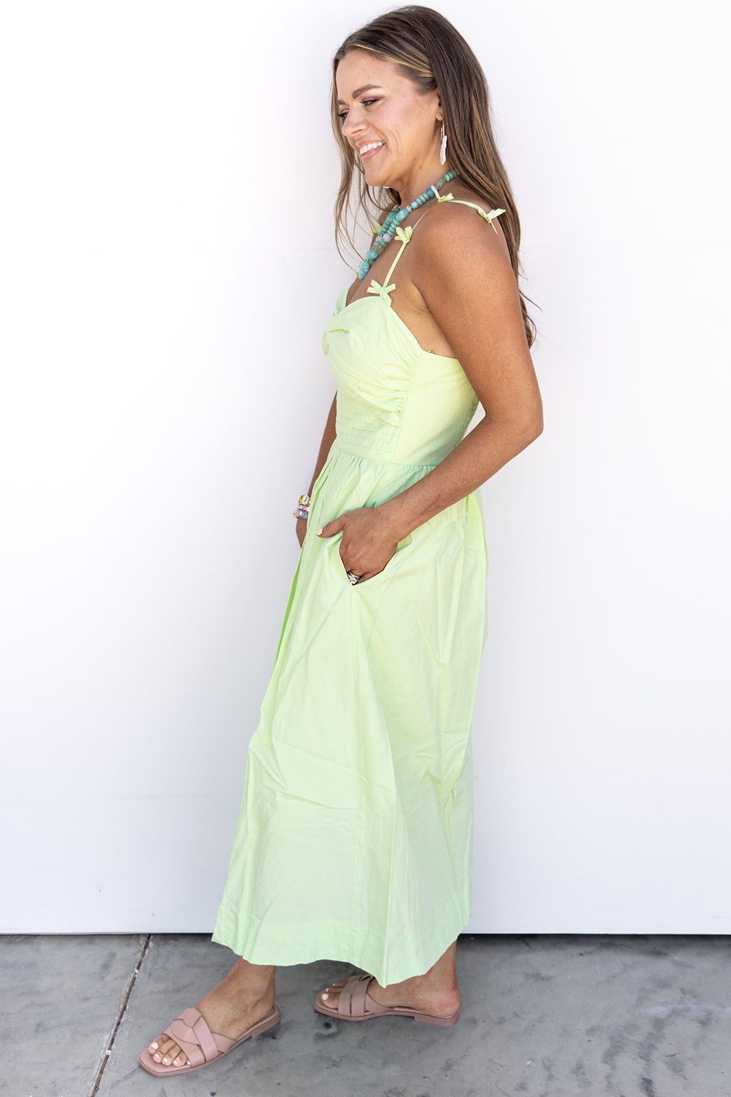 Summer I Turned Pretty Midi Dress - Limelight