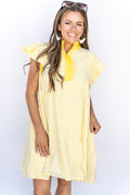 Lemon Drop Gingham Dress - Yellow