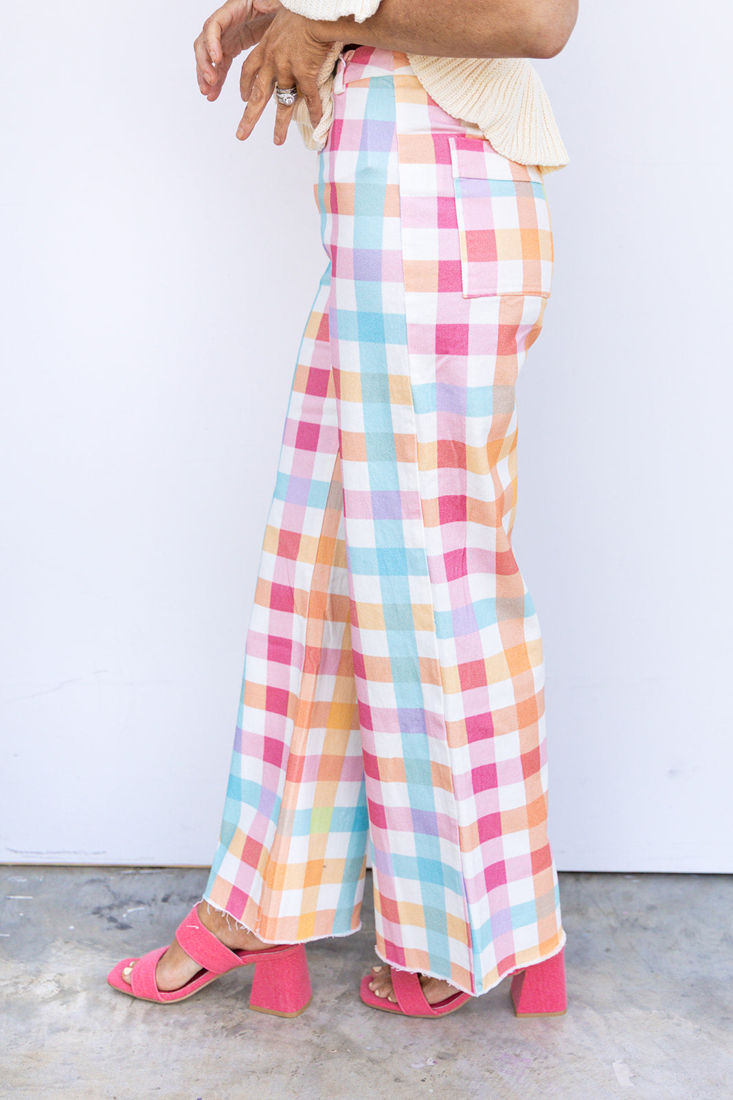 Gingham Girly Pants - Pastel Multi