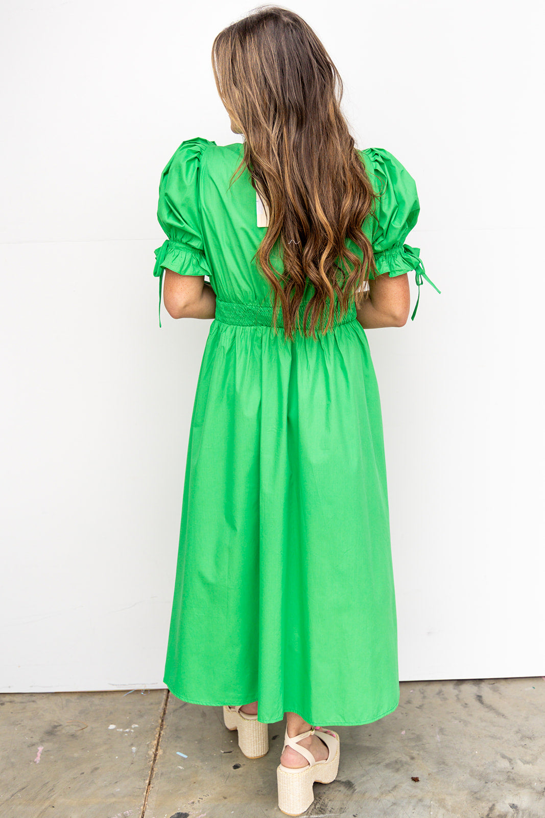 Mountain With A View Midi Dress  - Green