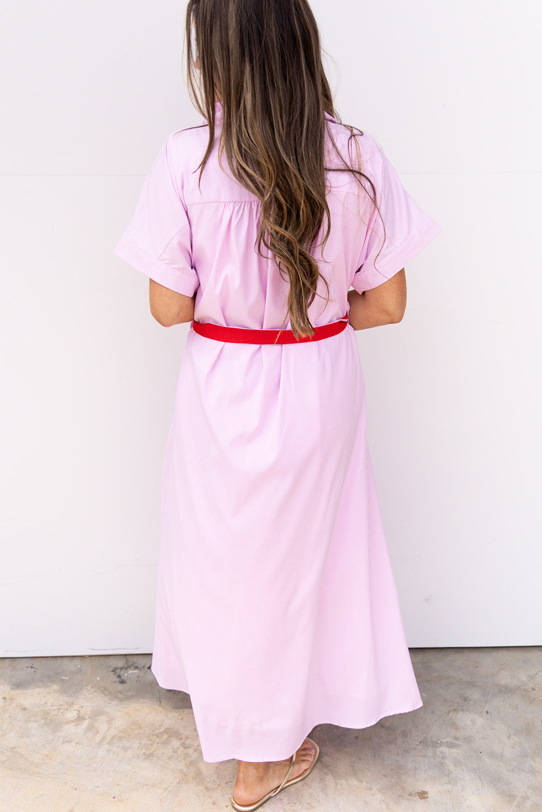 Little More Summertime Midi Dress - Baby Pink