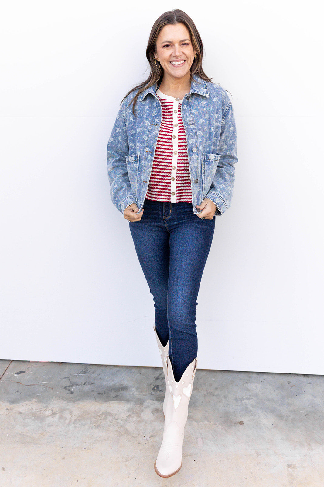 Flower Child Denim Jacket - Denim