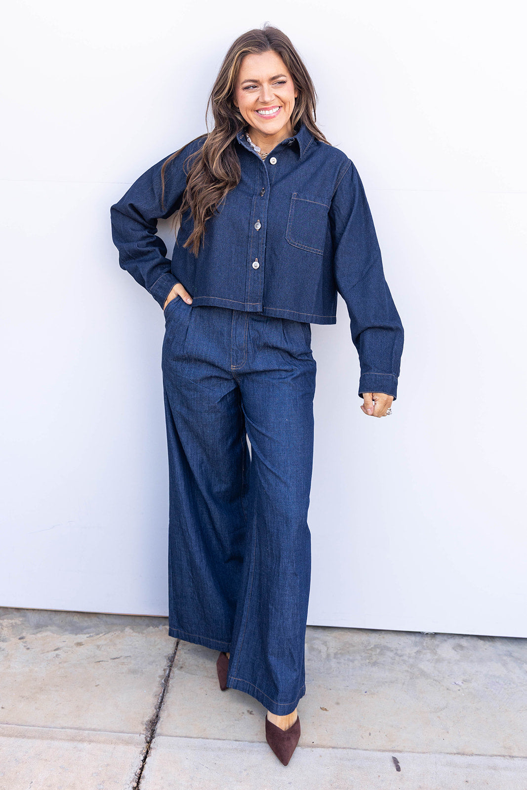Just Jessi Denim Top