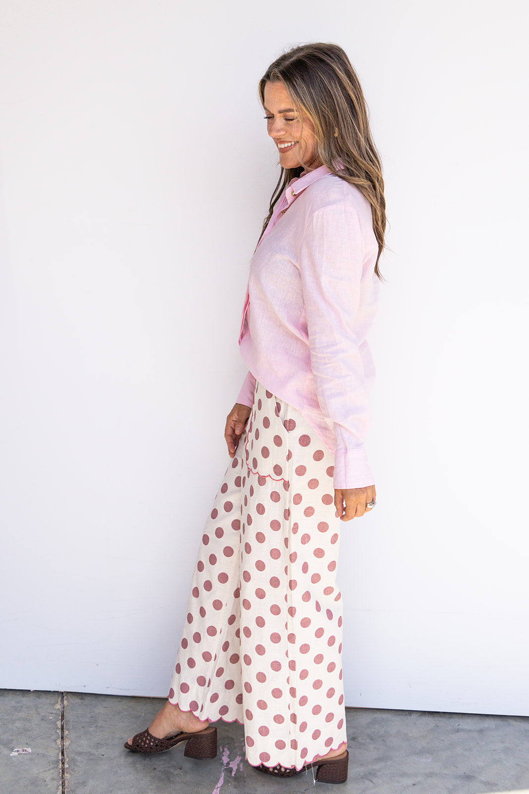 The Penelope Polka Pants - Pink