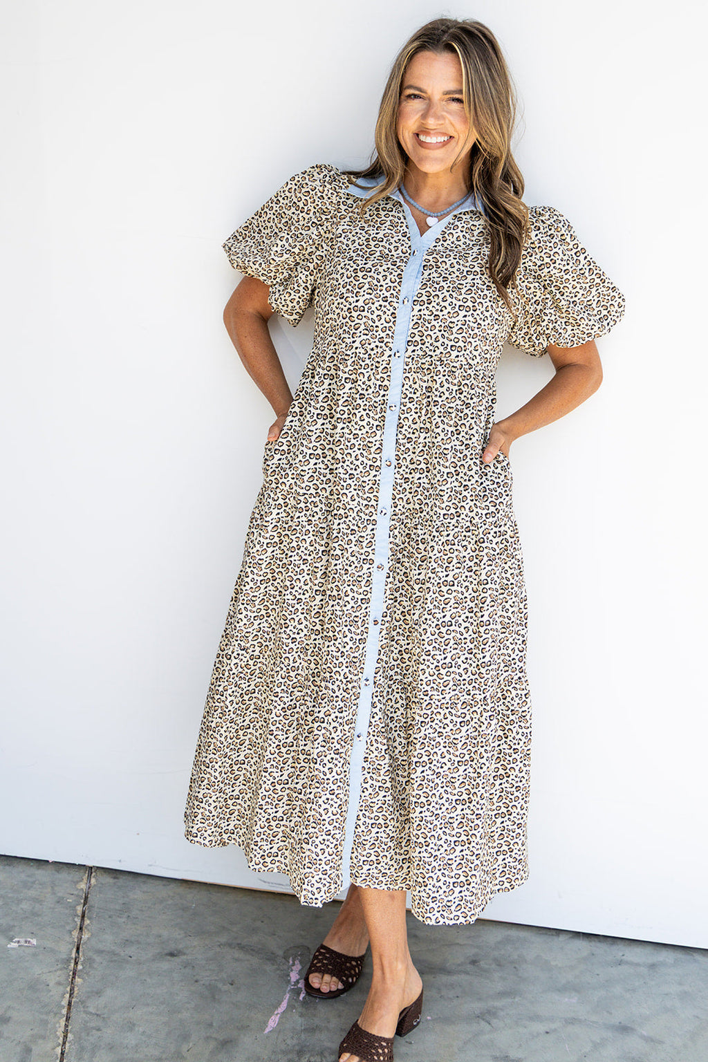You're Still The One Midi Dress - Animal