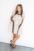 Polka Dot Daydream Dress - Brown