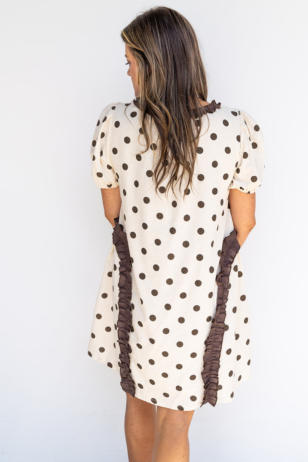 Polka Dot Daydream Dress - Brown