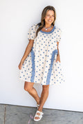 Polka Dot Daydream Dress - Dusty Blue