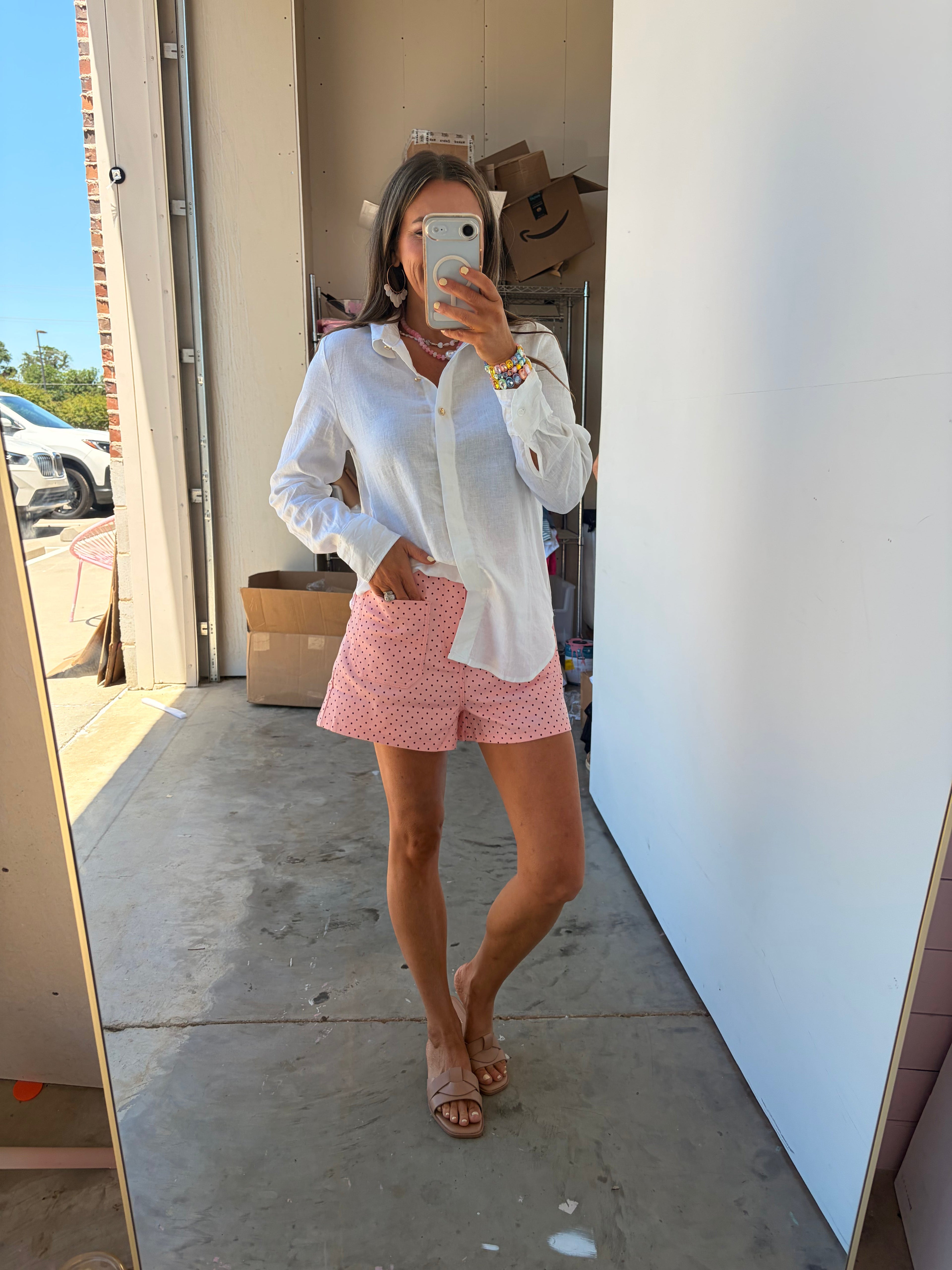 Dot Dot Darling Shorts - Pink