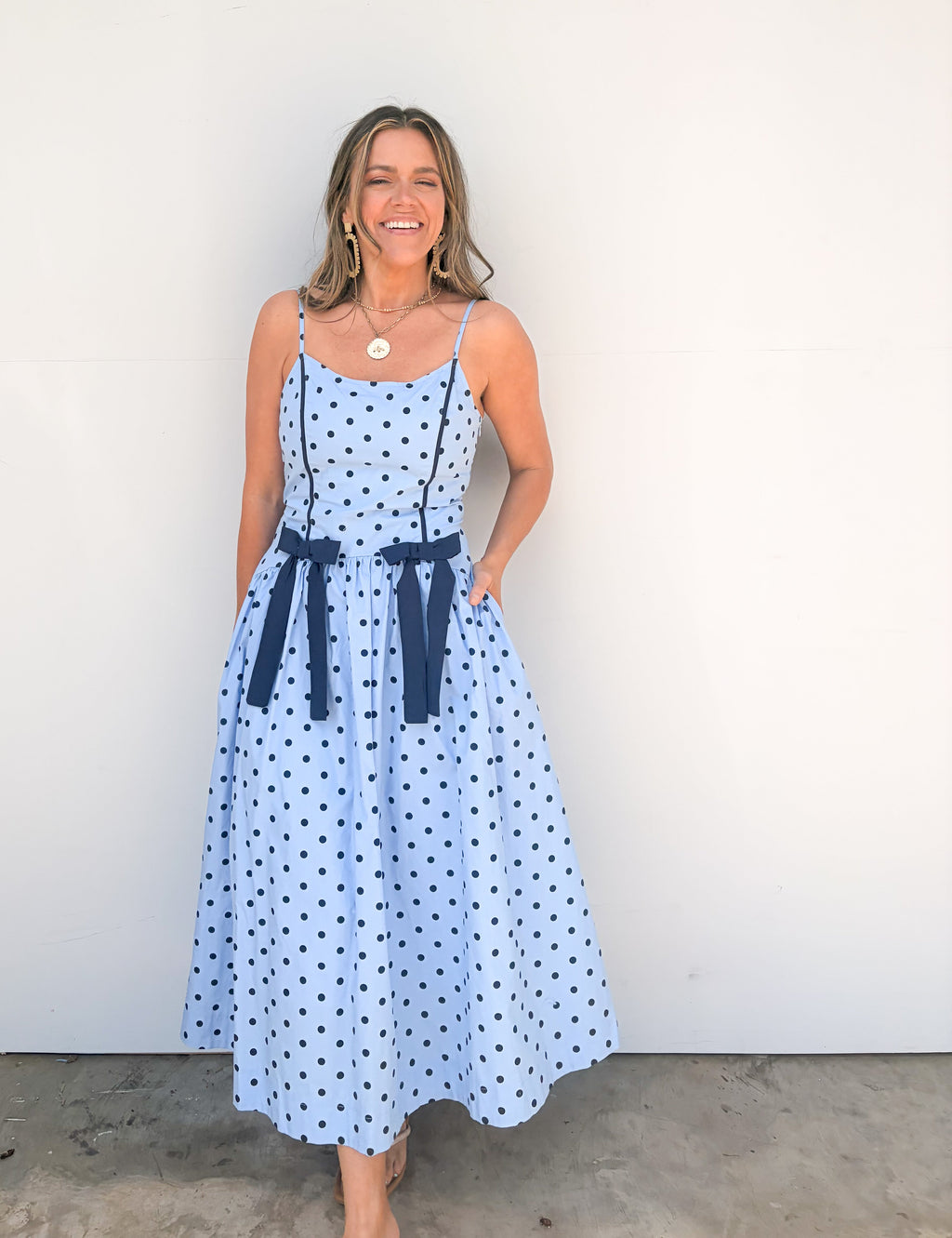 Too Sweet Midi Dress - Blue / Navy