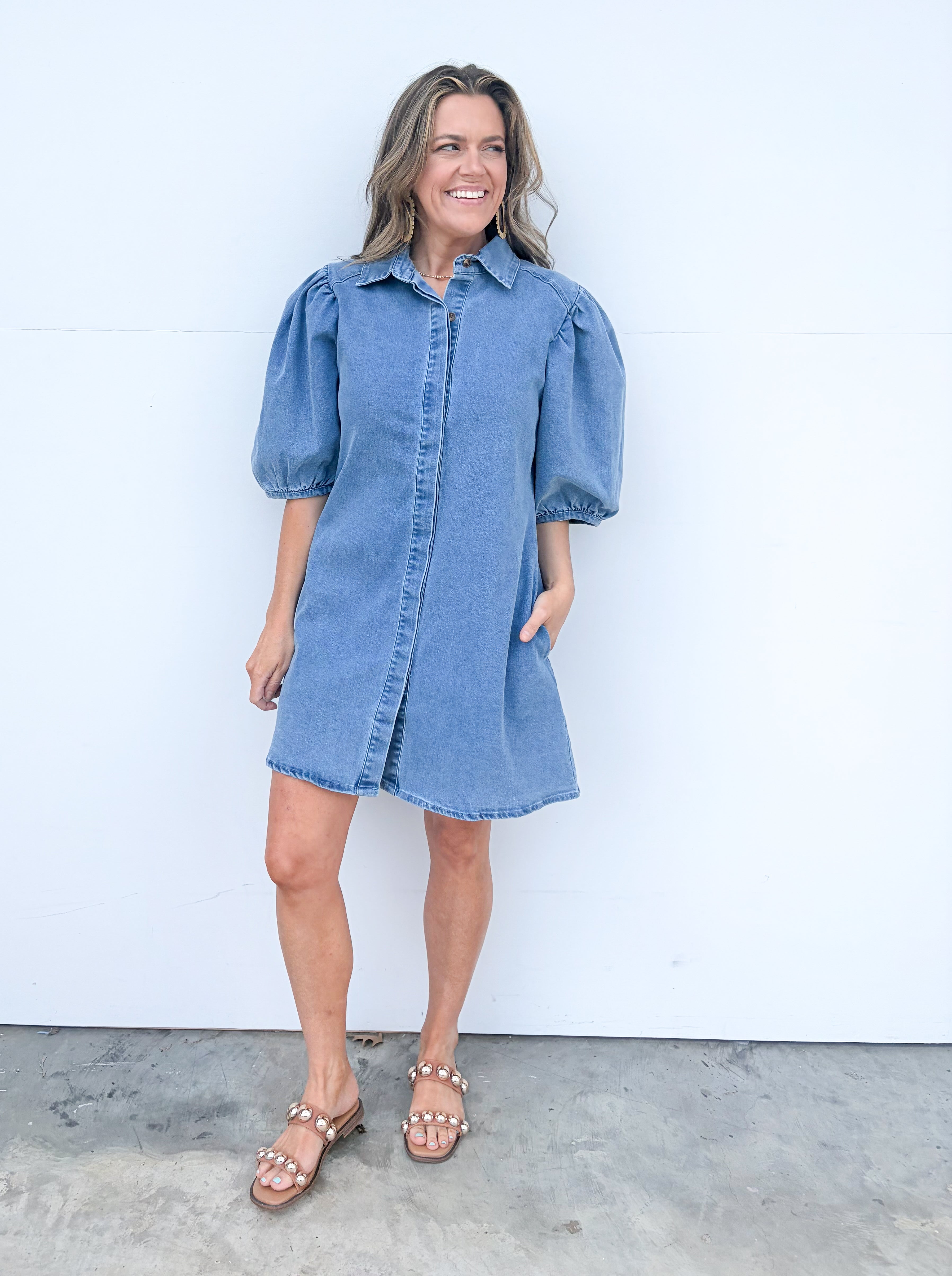 Jesus, Take The Wheel Dress - Denim
